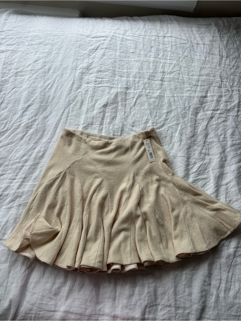 Rebecca Taylor Cream Flared Skirt